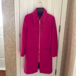 Hot pink Etcetera exposed zipper car coat size 4